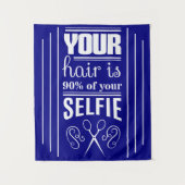 Uw haar is 90% van uw Selfie Wandkleed (Voorkant)