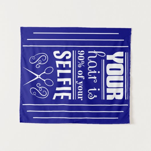 Uw haar is 90% van uw Selfie Wandkleed (Voorkant (horizontaal))