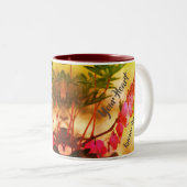 Uw hart kent bloedingen Inspirerend hart Tweekleurige Koffiemok (Voorkant rechts)