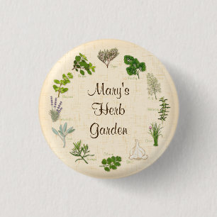 Uw Herb Garden-Button aanpassen Ronde Button 3,2 Cm