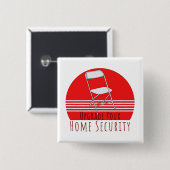 Uw Home Security upgraden Vierkante Button 5,1 Cm (Voorkant /achterkant)