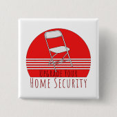 Uw Home Security upgraden Vierkante Button 5,1 Cm (Voorkant)