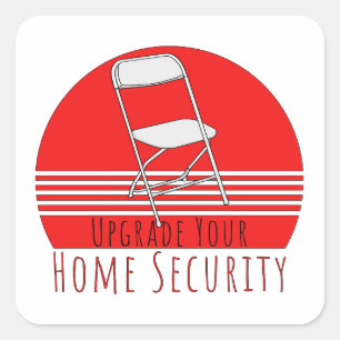 Uw Home Security upgraden Vierkante Sticker