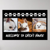 Uw hond chihuahua aangepaste foto's collage naam poster (Voorkant)