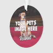 Uw hond foto ornament (voorkant)