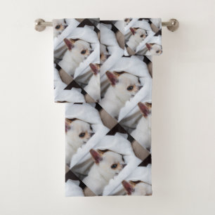 Uw hond hond puppy aangepaste foto's chihuahua pat bad handdoek