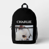 Uw hond puppy aangepaste foto chihuahua en tekst bedrukte rugzak (Voorkant)