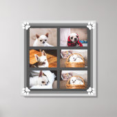 Uw hond puppy aangepaste fotocollage chihuahua canvas afdruk (Voorkant)