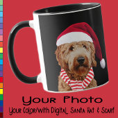 Uw Hond Santa Hat Foto Custom Kleur Gift Mam Mok