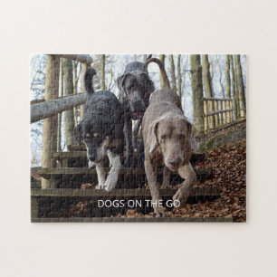 Uw honden foto's op maat voor onderweg legpuzzel