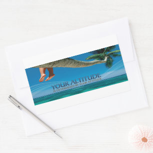 "Uw hoogte / attitude" Inspirerend quote Rechthoekige Sticker