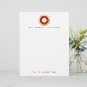 Uw Horoscope Mandala aanpassen Custom Briefhoofd (Staand voorkant)