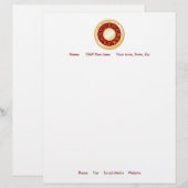 Uw Horoscope Mandala aanpassen Custom Briefhoofd (Voorkant / Achterkant)