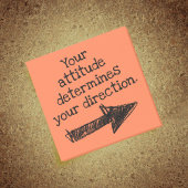 Uw houding bepaalt uw richting positief post-it® notes