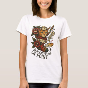 Uw houding op punt Traditionele Tattoo zeiler T-shirt