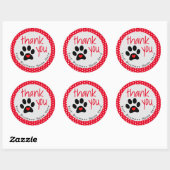 Uw huisdier Business Paw Print Dank u Stickers (Vel)