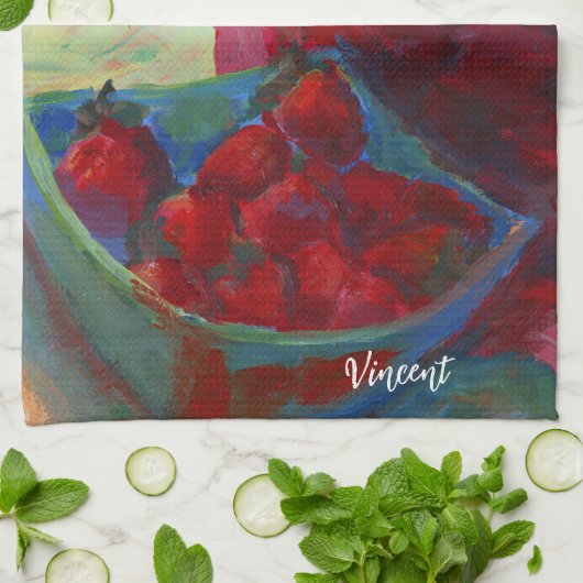 Uw illustratie uploaden | Aangepast schilderen omz Theedoek (Gevouwen)