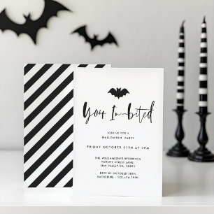 Uw in-bited zwarte vlek Minimale Halloween Partij Kaart