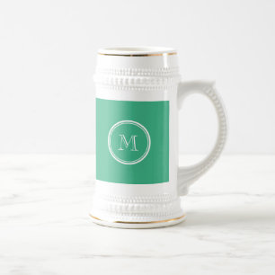 Uw Initiaal Mint Green High End gekleurd Bierpul