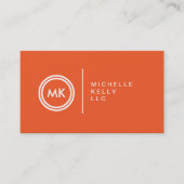 UW INITIALEN LOGO op ORANJE nr. 2 Visitekaartje (Voorkant)