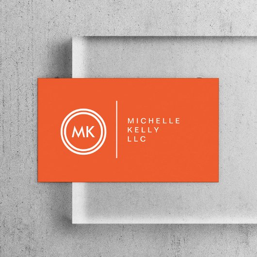 UW INITIALEN LOGO op ORANJE nr. 2 Visitekaartje