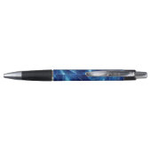 Uw Initialen Monogram blauw gemarmerd Pen (Achterkant)