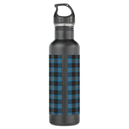 Uw initialen op Angus District Ancient tartan Waterfles (Achterkant)