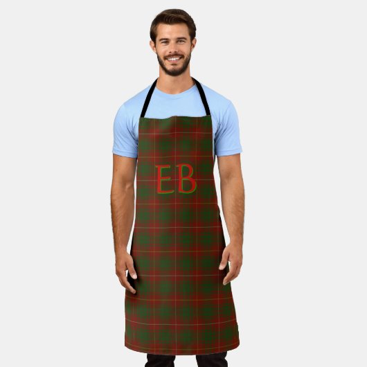 Uw initialen op Bruce Clan tartan Schort (Gedragen)