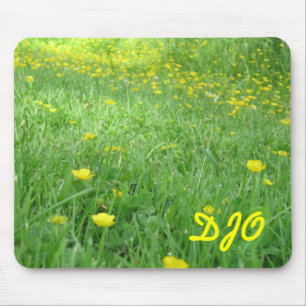 Uw Initialen op een gebied van Buttercups Muismat