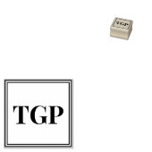 Uw Initialen Rubberstempel (Gestempeld)