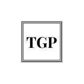 Uw Initialen Rubberstempel (Afrduk)