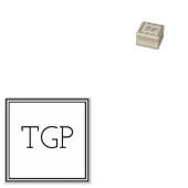 Uw Initialen Rubberstempel (Gestempeld)