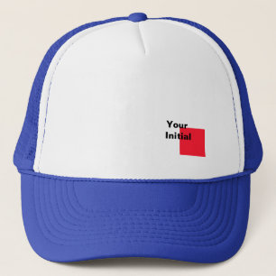 Uw initiële monogram diepblauw trucker pet