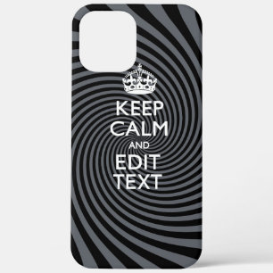Uw kalm-houdtekst op Classy Swirl Decor iPhone 12 Pro Max Hoesje
