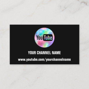 UW KANAALNAAM YOUTUBER SUSCRIBE LOGO QR BLACK VISITEKAARTJE