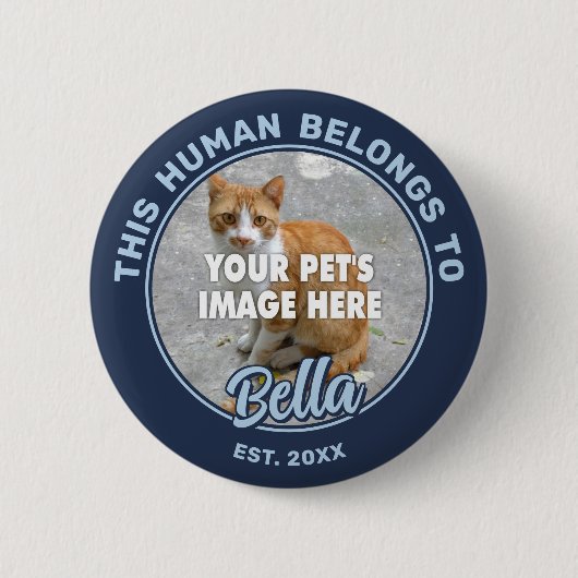 Uw Kat Foto Pin-Back Button (Voorkant)