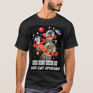 Uw katten in een Alien Spaceship UFO Sci Fi film T-shirt