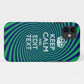 Uw Keep Calm-tekst op een levendige wervelgrafiek Case-Mate iPhone Case (Achterkant (horizontaal))