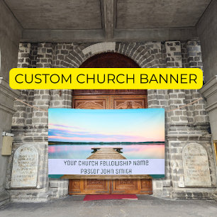 Uw kerk Fellowship Lake Dock Sky Banner