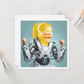 Uw kind als een superheld, aangepaste superheldenk kaart (Voorkant / Achterkant in situ)