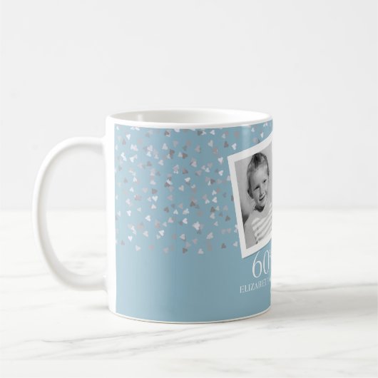Uw kinderfoto's 60ste huwelijksverjaardag koffiemok (Links)