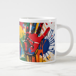 Uw Kinds Kunstwerk Uniek Gepersonaliseerd Extra Grote Beker