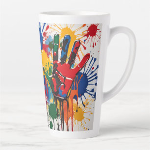 Uw Kinds Kunstwerk Uniek Gepersonaliseerd Latte Mok