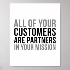 Uw klant is partners in uw missie poster