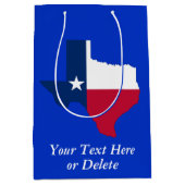 Uw kleur/tekst Texas State Flag Blue & Red Medium Cadeauzakje (Voorkant)