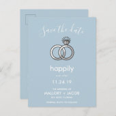 Uw kleurkeuze nog lang en gelukkig na het opslaan  aankondigingskaart (Voorkant / Achterkant)