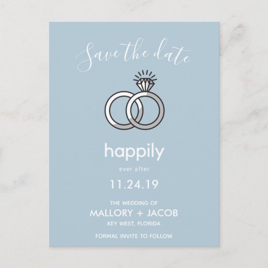 Uw kleurkeuze nog lang en gelukkig na het opslaan  aankondigingskaart (Voorkant)