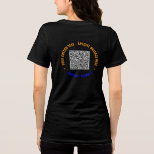 Uw kleurrijke QR-code T-shirt met aangepaste tekst