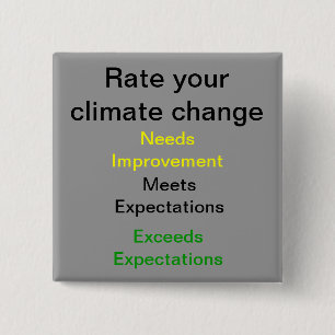 Uw klimaatverandering beoordelen vierkante button 5,1 cm