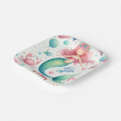 uw koele vis zee blauwe zeemeermin oceaan 1st Verj Papieren Bordje (Gebogen)